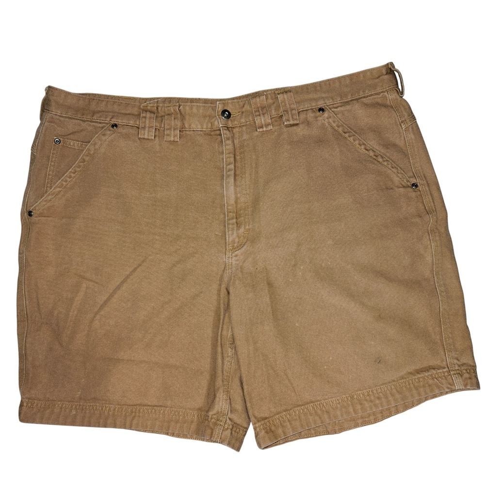 Duluth Trading Co. Canvas Shorts Mens Size 48 Carpenter Tan‎ Utility Workwear